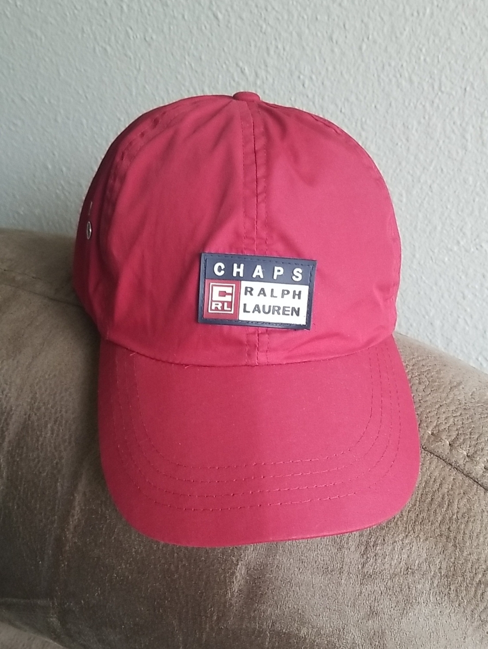 Chaps Ralph Lauren Red Logo Patch Baseball Cap